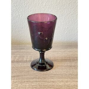 Beautiful Footed Plum Water Goblet